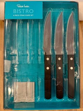3️⃣ piece Robert Welch Steak Knives Set New in package **AWESOME knives!**